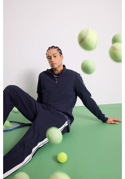 Defacto Defactofit Standart Fit Dik Yaka Sporcu Sweatshirt D1953ax25aunv253 Lacivert