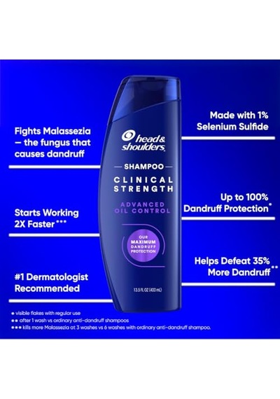 Head & Shoulders Clinical Strength Advanced Oil Control Kepek Karşıtı Şampuan 400ml