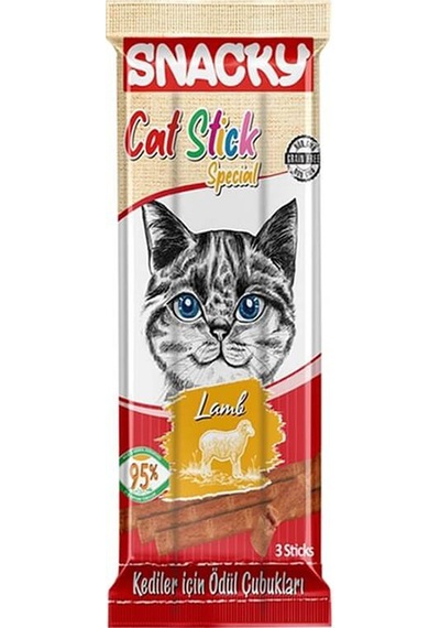 Snacky Cat Stick Special Kuzulu Tahılsız Kedi Ödül Çubuğu 15 G