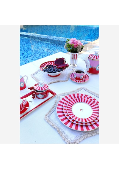 Pip Studio Kırmızı Pembe Porselen Çay Fincanı 200 Ml