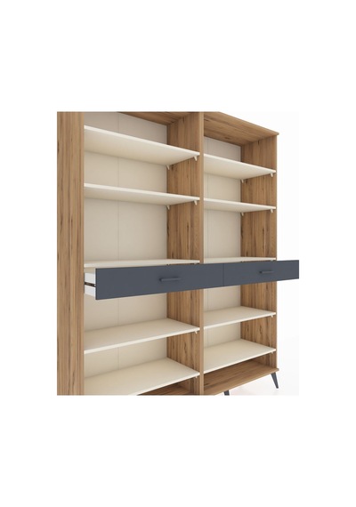 Hyperion Gardrop 10 Raflı 2 Çekmeceli 176x44x221 Çam-aytaşı/antrasit Aytaşı/antrasit Hyperion Gardrop 10 Raflı 2 Çekmeceli 176x44x221 Çam-aytaşı/antrasit Aytaşı/antrasit