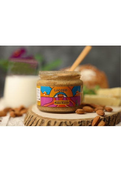 Laçoko Şekersiz Katkısız Glutensiz Vegan Doğal Badem Ezmesi 275 G