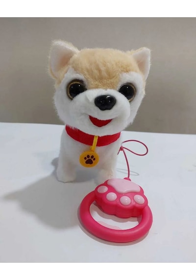 Peluş Oyuncak Köpek Kumandalı Pilli Kuyruk Sallayan Sesli Haraketli 1 Adet
