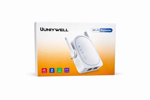 Uniywell Wi-fi Repeater 300 Mbps Kablosuz Ağ Genişletici - Çift Antenli, Wps Destekli Sinyal Güçlendirici Menzil Arttırıcı