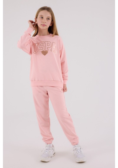 U.S. Polo Assn. Erkek Çocuk Pembe Eşofman Takımı Us2318-c-v1 Pembe