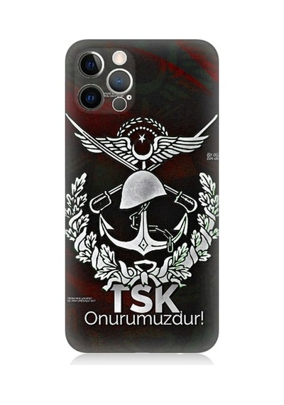 Apple Uyumlu iPhone 12 Pro Tsk Onurumuzdur Desenli Silikon Kılıf