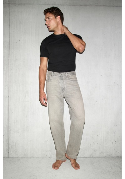 Grımelange Grimelange Carpe Erkek Straight Fit Gri Jeans Gri - Haki