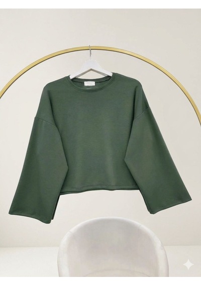 Lovie Moda Basic Oysho Bluz Haki