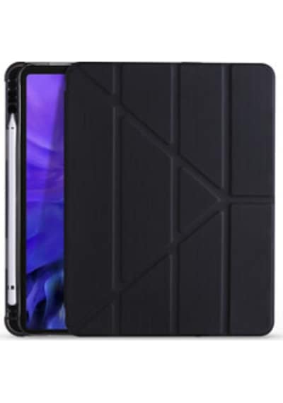 Apple Uyumlu iPad 10.5 Inc 7. Nesil Kılıf Kalemlikli Premium Standlı Katlanabilir Kılıf Trifolding Kılıf