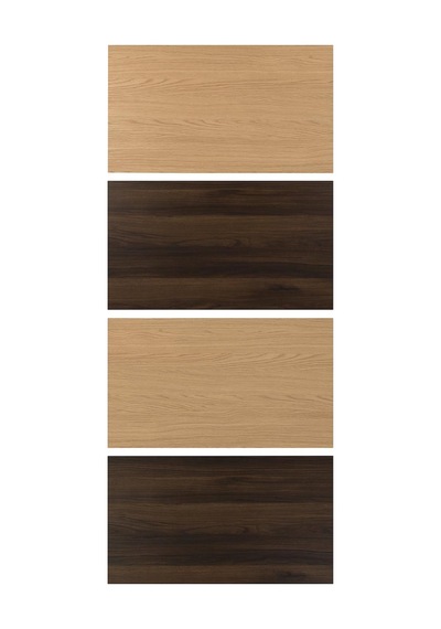 Ikea Mehamn Serisi, Sürgü Kapak, 100x236 Cm, Koyu Kahve-meşe Görünümlü
