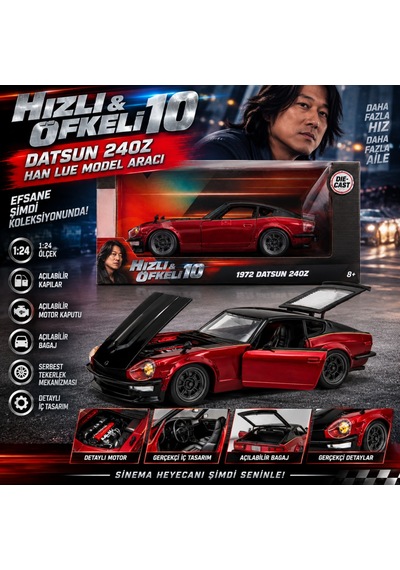 10 Datsun 240z Han Lue Model Aracı