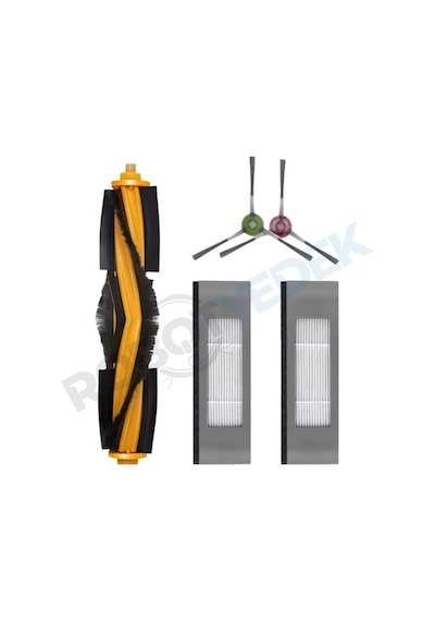 Ecovacs Ozmo T9/t9 Plus Uyumlu  Seti Ana Fırça,hepa Filtre,yan Fırça-5 Parça