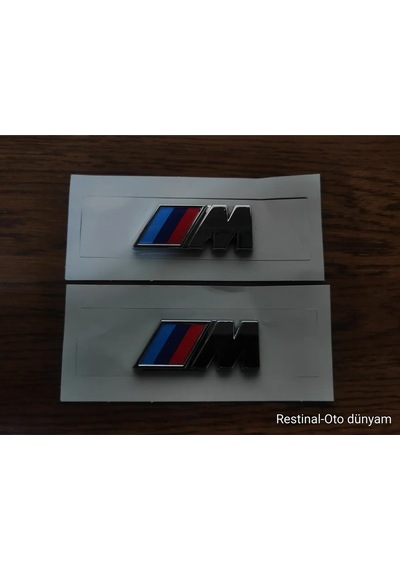 Bmw F10 & Bmw F20 Yan Çamurluk Bmw M Logo Metal Amblem 2 Adet Bmw M Rozet Logo Arma