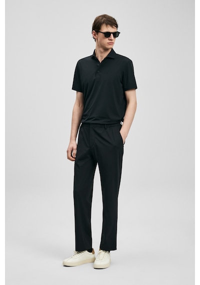 Lufian Spencer Erkek Polo Yaka T-shirt 111040240 Siyah