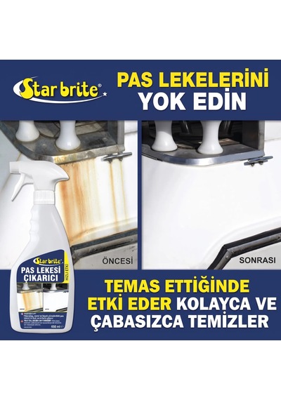 Starbrite - Pas Lekesi Çıkarıcı 650 Ml : Ovma Yok, Fırçalama Yok Pas Lekelerine Sprey Gücüyle Anında Son Verin