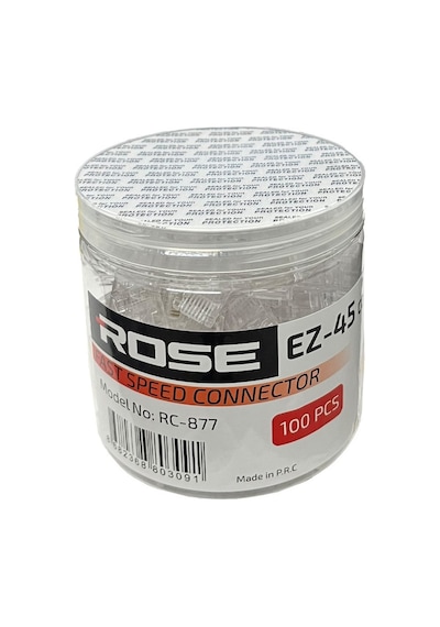 Rose Rc-877 Ez45 100 Adet Yeni Nesil Cat6 Jack