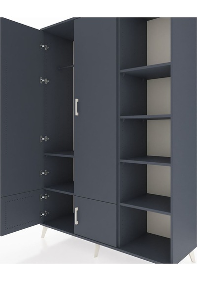 Hyperion Dolap 6 Raflı 4 Kapaklı Tek Askılı 132x44x195 Antrasit-antrasit/antrasit Antrasıt/antrasıt Hyperion Dolap 6 Raflı 4 Kapaklı Tek Askılı 132x44x195 Antrasit-antrasit/antrasit Antrasıt/antrasıt