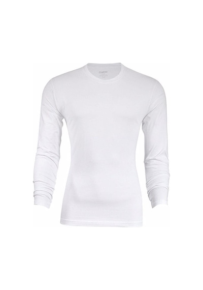 Yıldız Erkek Modal Uzun Kol Sıfır Yaka Body T-shirt Atlet 3'Lü Paket - 385-386 Beyaz