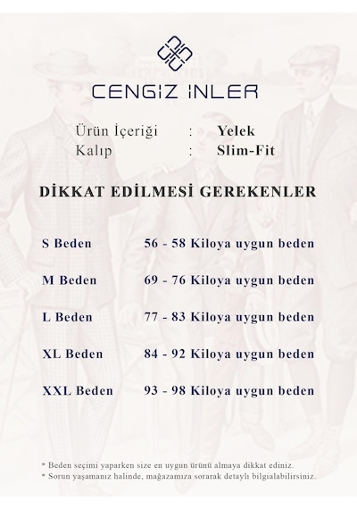 Cengiz İnler Cengiz Inler Düğmeli Erkek Triko Yelek 001