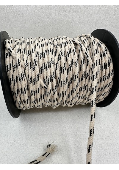 5 Mm Çizgili Örgü Kordon-5 Metre-ekru
