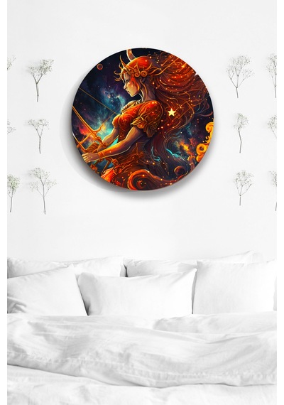 Yay Burcu Astroloji Duvar Tablosu, Burç Sembol Şık Ahşap Mdf Tablo, Ev, Ofis, Duvar Dekorasyonu
