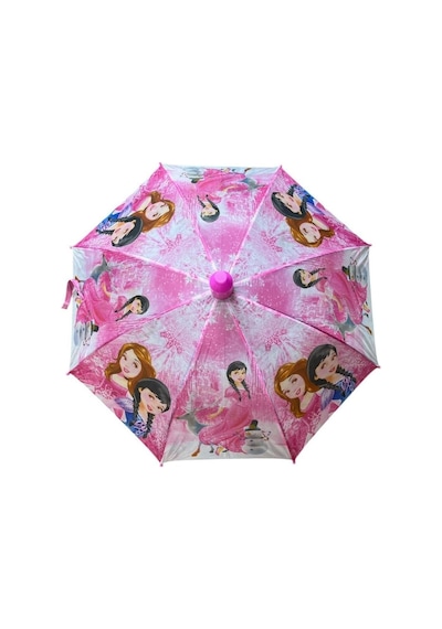 Skybelt 66 Cm Kılıflı Bardaklı Çocuk Şemsiyesi Sky-201-pembe Örgülü Prenses Çok Renkli
