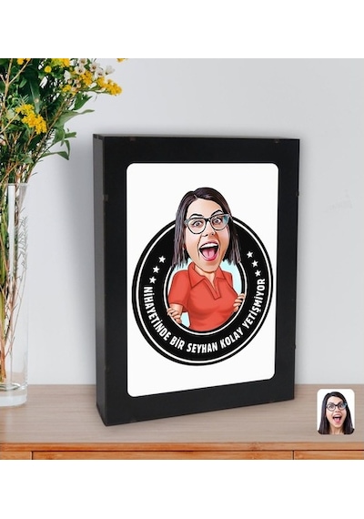 Kişiye Özel Isimli Kadın Kolay Yetişmiyor Karikatürlü Led Işıklı (508470740)