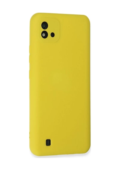 Realme C11 2021 Uyumlu Kılıf Nano İçi Kadife Silikon - Sarı