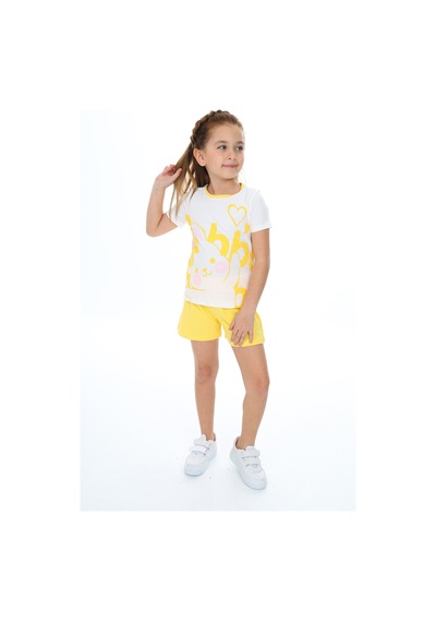 Toontoy Kids Toontoy Kız Çocuk Garnili Tavşan Baskılı Şortlu Takım Koyu Sarı Toontoy Kids Toontoy Kız Çocuk Garnili Tavşan Baskılı Şortlu Takım Koyu Sarı