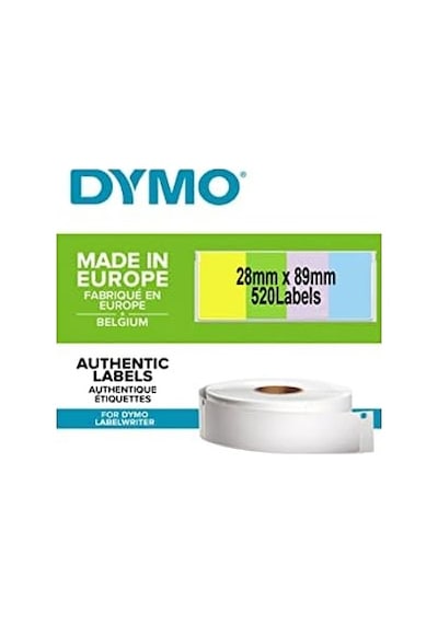 Dymo S0722380, Lw Adres Etiketi, 89x28 Mm 520 Etiket/paket, Karışık Renkli 99011 Diğer