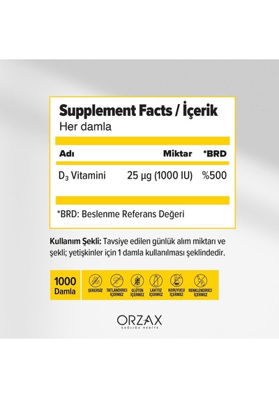 Vitamin D3 Damla 1000 Iu 50ml