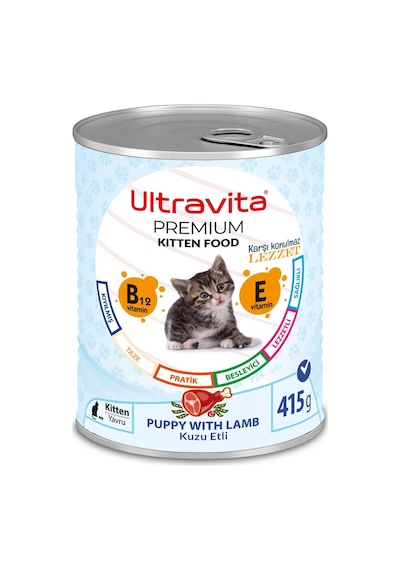 Ultravita Premium Yüksek Proteinli Karışık Etli Konserve Kedi Maması 24 x 415 G