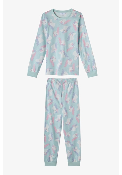 Penti Kız Çocuk Magical Repeat Pamuklu Uzun Kollu Pijama Takımı Mavi