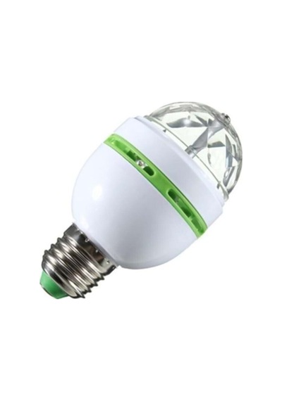 Led Renkli 85-260V 3W Disco Dönen Lamba