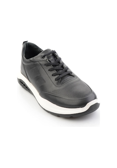 Bambi Siyah Hakiki Deri Erkek Sneaker E01958176343