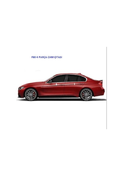 Bmw F30 Krom Cam Çıtası 4 Parça Paslanmaz Krom