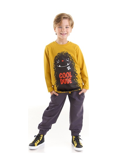 Denokids Cool Dude Erkek Çocuk T-shirt Pantolon Takım Çok Renkli