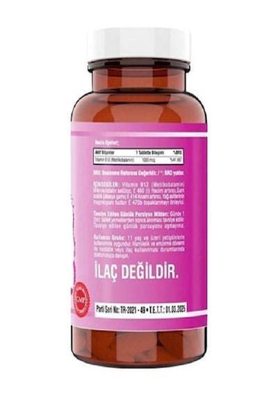 Ncs Vitamin B12 Metilkobalamin 1000mcg 240 Tablets + Hap Kutusu