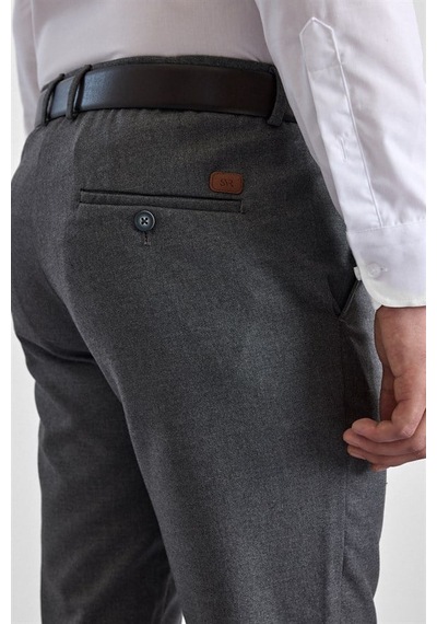 Süvari Antrasit Slim Düz İnterlok Yarım Lastikli Rüzgar Geçirmez Jogger Pantolon Pn2020500744-s08