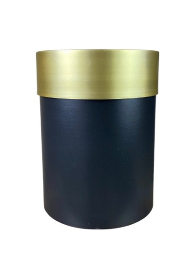 Cihan Çiçekçilik Gold Kemerli 40x30 Siyah Saksı Beyaz- Yeşil
