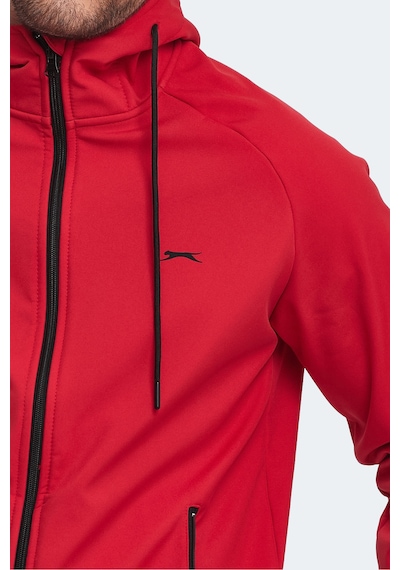 Slazenger Rangı Erkek Kapüşonlu Kırmızı Mont & Kaban Kırmızı