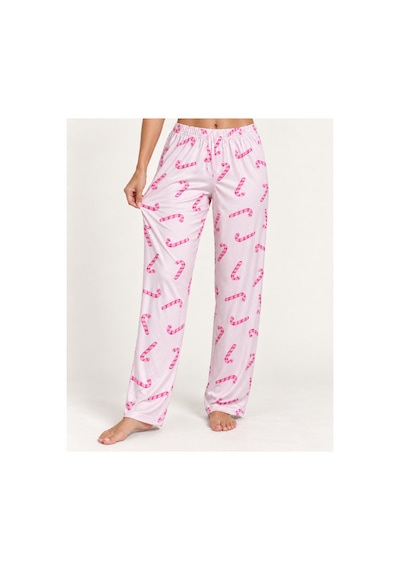 Fit Women Kadın Premium Desenli Rahat Kesim Pudra Pijama Altı 4773