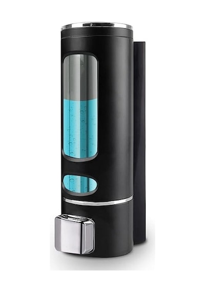 Vivo 1 Adet Siyah 400 Ml Sabunluk Duvara Monte Şeffaf Sıvı Plastik Ve Mutfak Banyo Şişesi V-52 Siyah