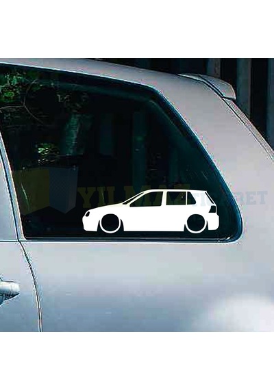 Volkswagen Golf 4 Basık Araç Oto Sticker Etiket Yapıştırma 2 Adet
