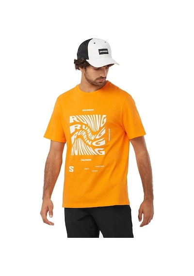 Salomon Runnıng Graphıc Ss Tee M Zinnia// Koşu T-shırt Lc2219100 001