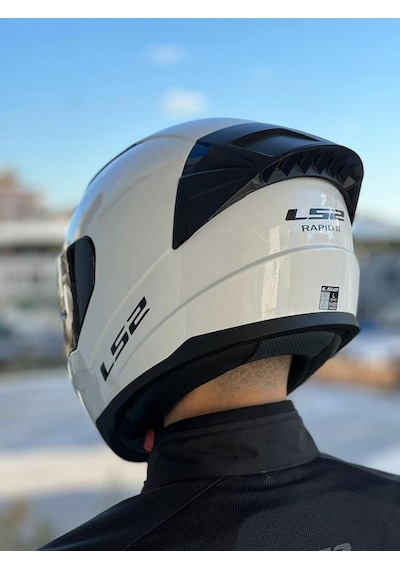 LS2 Rapid 2 Race  Beyaz Kask