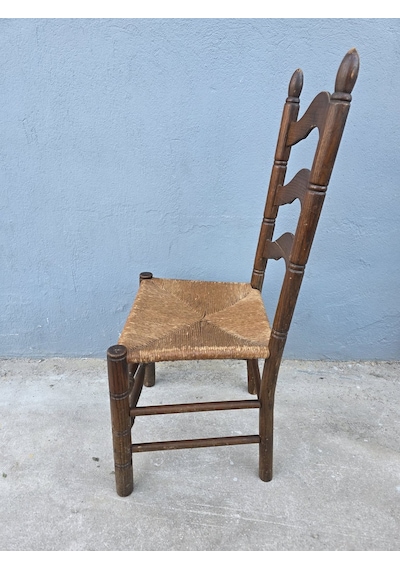 Vintage Masif Ahşap Sandalye 1 Adet Ac07 Çok Renkli