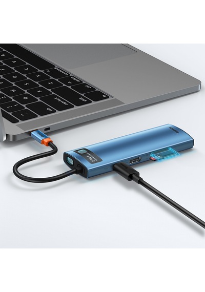 Baseus Metal Gleam 8İn1 Multifonksiyonel Hub Dock Station