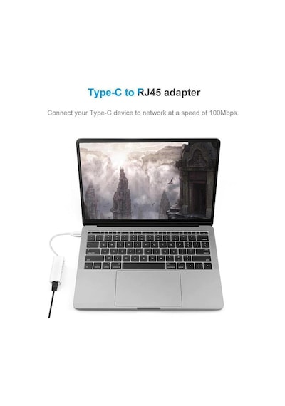 Usb 3 .1 Type-C To Ethernet Rj45 Mac Network Internet Adaptörü