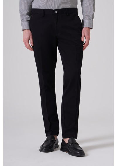 Morven Erkek Siyah Pamuk Trend Dynamic Fit Chino Pantolon 26ks003006001 Siyah